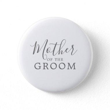Minimal Silver Mother of the Groom Bridal Shower Button