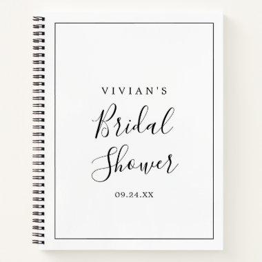 Minimalist Bridal Shower Gift List Notebook