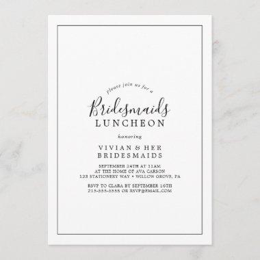 Minimalist Bridesmaids Luncheon Invitations