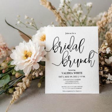 Minimalist Elegant Bridal brunch Invitations