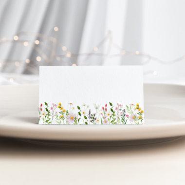 Minimalist elegant wildflowers wedding place Invitations