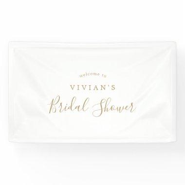 Minimalist Gold Bridal Shower Welcome Banner