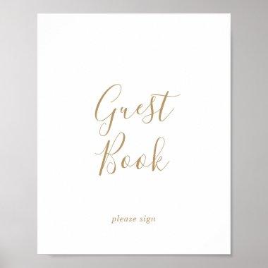 Minimalist Gold Guest Book Sign