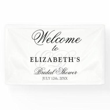 Minimalist Monogrammed Welcome Bridal Shower Banner