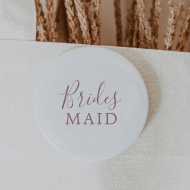 Minimalist Rose Gold Bridesmaid Bridal Shower Button