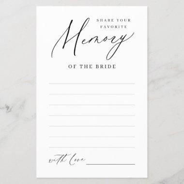 Minimalist share a memory bridal shower game