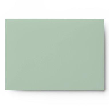 Mint Envelope, Mint Seafoam Green Polka Dot Lined Envelope