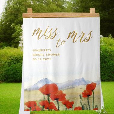 Miss Mrs Wildflowers Mountains Bridal Backdrop