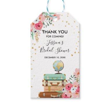 Miss to Mrs thank you tags Bridal shower Travel