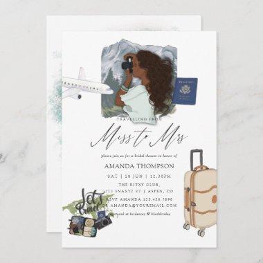 Miss To Mrs Travel Bridal Shower Invitations