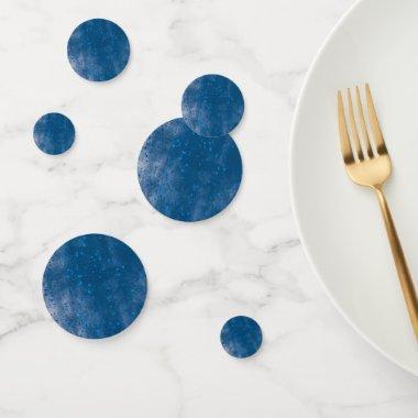 Modern Blue Watercolor Abstract Paint Splatter Confetti