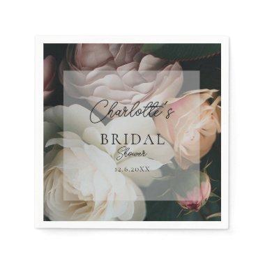 Modern, bohemian, flowers bridal shower napkins