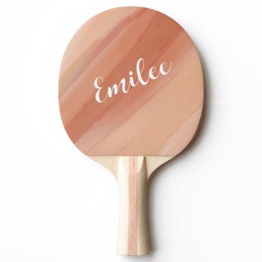 Modern Boho Terracott Abstract Script Ping Pong Paddle