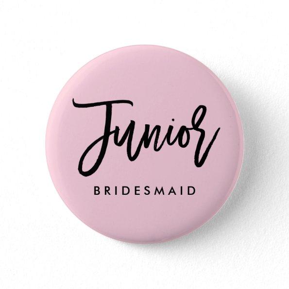 Modern Bridal Party Junior Bridesmaid Pinback Button