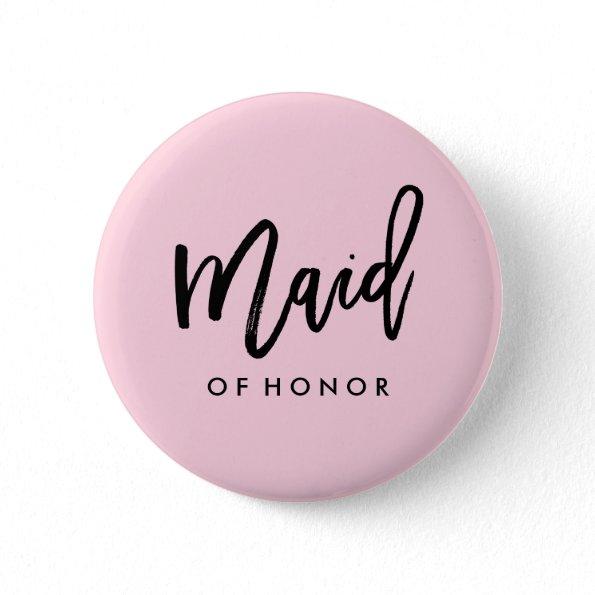 Modern Bridal Party Maid of Honor Button