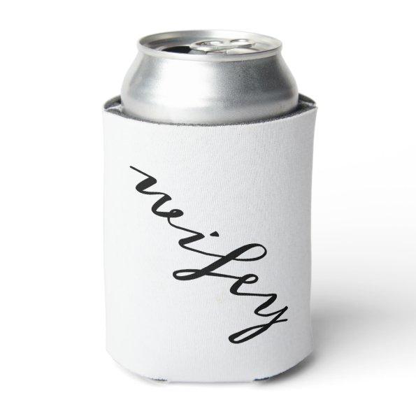Modern Calligraphy Black Wifey Script Can Cooler