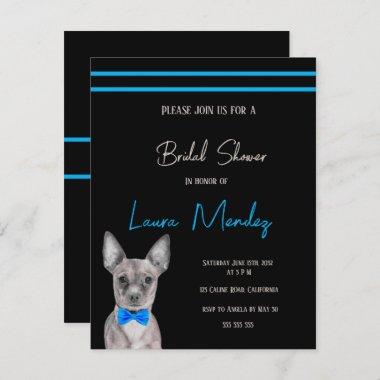 modern Chihuahua dog Bridal Shower Invitations
