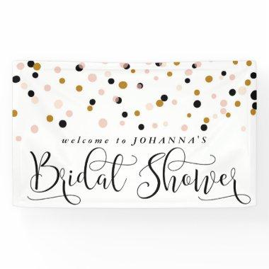 Modern Confetti Dots Bridal Shower Banner