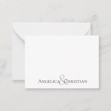 Modern Elegant Couples Personalized Stationery Note Invitations