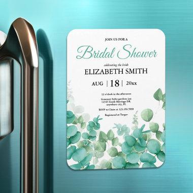 Modern Eucalyptus Bridal Shower Invitations Magnet