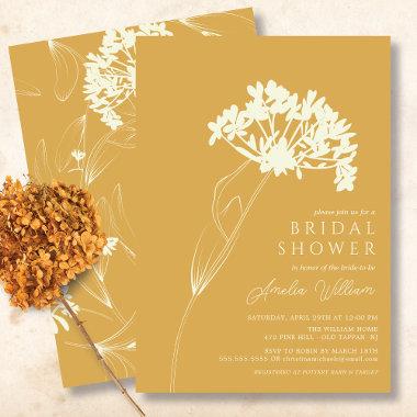 Modern Floral Bridal Shower Invitations
