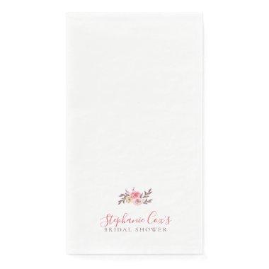 Modern Floral Bridal Shower Paper Guest Towels