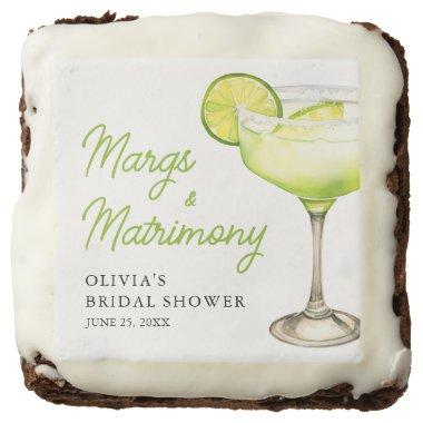 Modern Margs & Matrimony Cocktail Bridal Shower Brownie