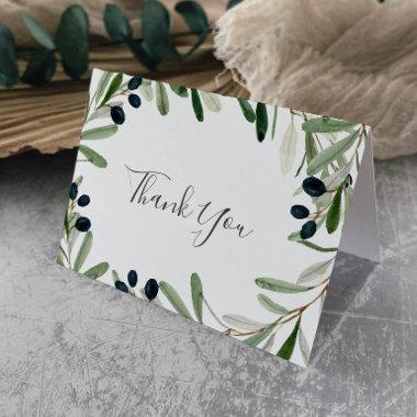Modern Olive Branch Thank You Invitations