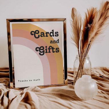 Modern Retro 70's Rainbow | Invitations and Gifts Sign