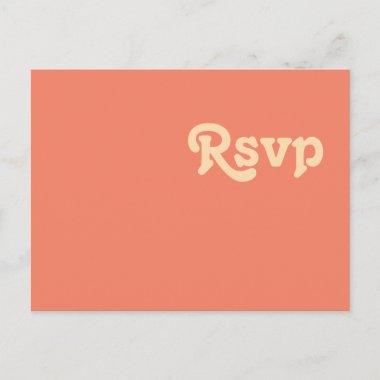 Modern Retro | Coral Wedding RSVP PostInvitations