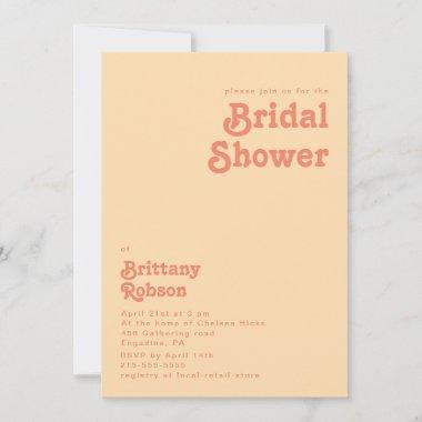 Modern Retro | Orange Cream Bridal Shower Invitations