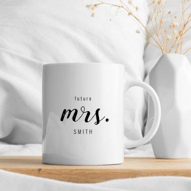 Modern Rustic Future Mrs. Engagement Gift Coffee Mug