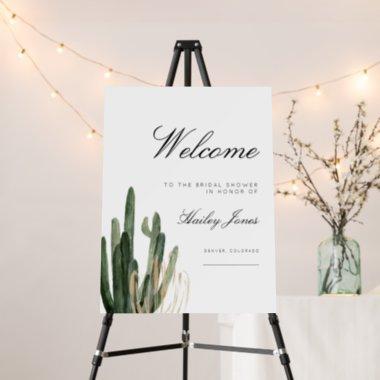 Modern Saquaro Cactus Bridal Shower Welcome Sign