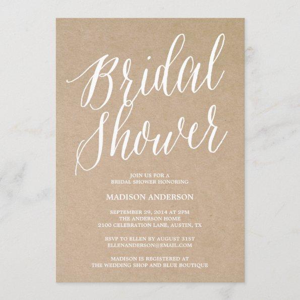 Modern Script | Bridal Shower Invitations