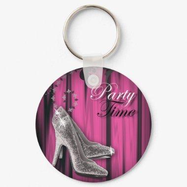 modern Stiletto Bridal Shower bachelorette party Keychain