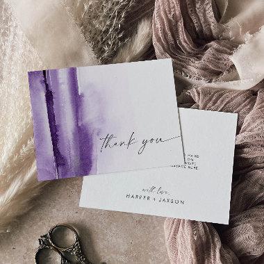 Modern Watercolor | Purple Thank You Invitations