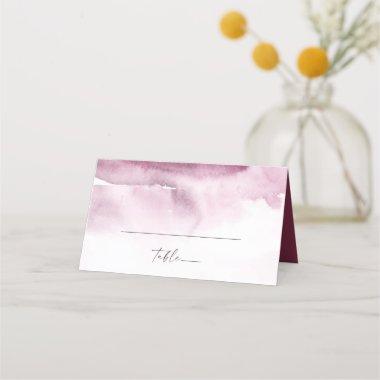 Modern Watercolor | Red Folded Wedding Place Invitations