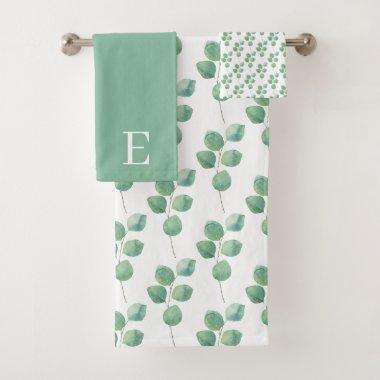 Monogrammed Eucalyptus Towel Set