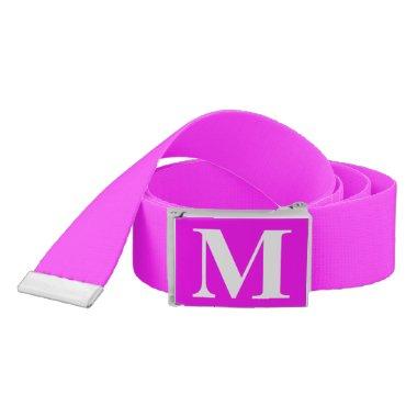 Monogrammed Pink Belt