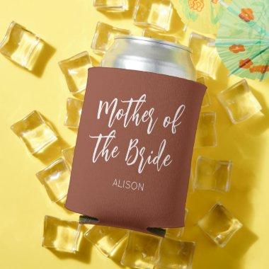 Mother of the Bride Brown Terracotta Wedding Can Cooler