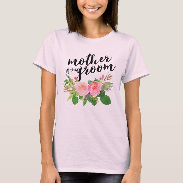 Mother of the Groom Chic watercolor Floral T-Shirt