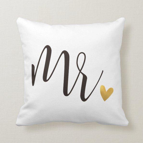 Mr.|Mr.& Mrs.Wedding Gift Throw Pillow