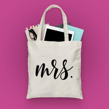 Mrs. Modern Wedding Script Tote Bag