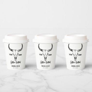 Nashville Bachelorette Party Gettin Hitched Custom Paper Cups