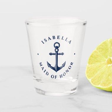 Nautical Style Anchor | Maid of Honor Shot Glass