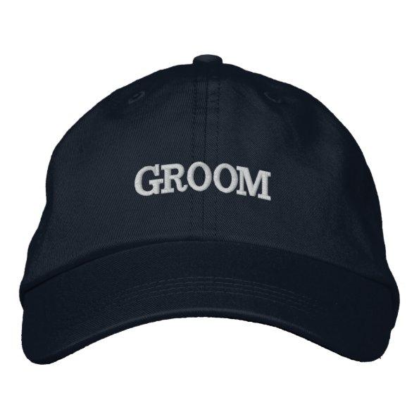 Navy Blue Groom Adjustable Hat
