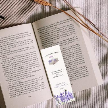 New chapter begins Floral Bridal Shower Bookmark Mini Business Invitations