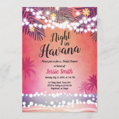 Night In Havana Bridal Shower Invitations Hot Night