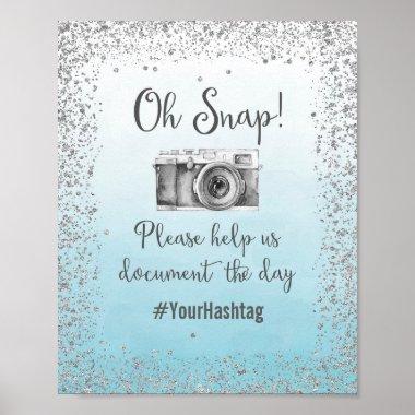 Oh Snap Hashtag Wedding Poster Print