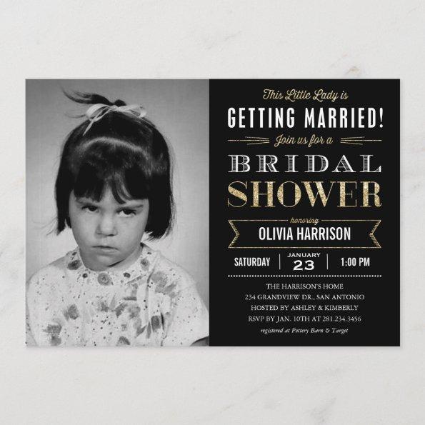 Old Picture Bridal Shower Invitations